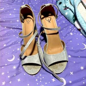Silver Glittery Pumps